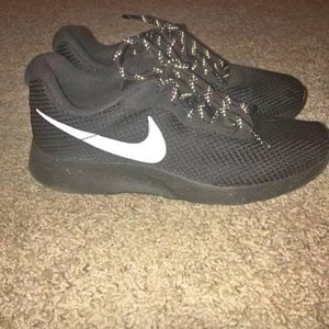 black reflective nikes